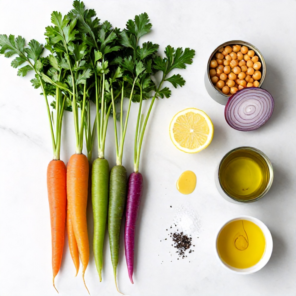 Carrot Chickpea Salad Ingredients