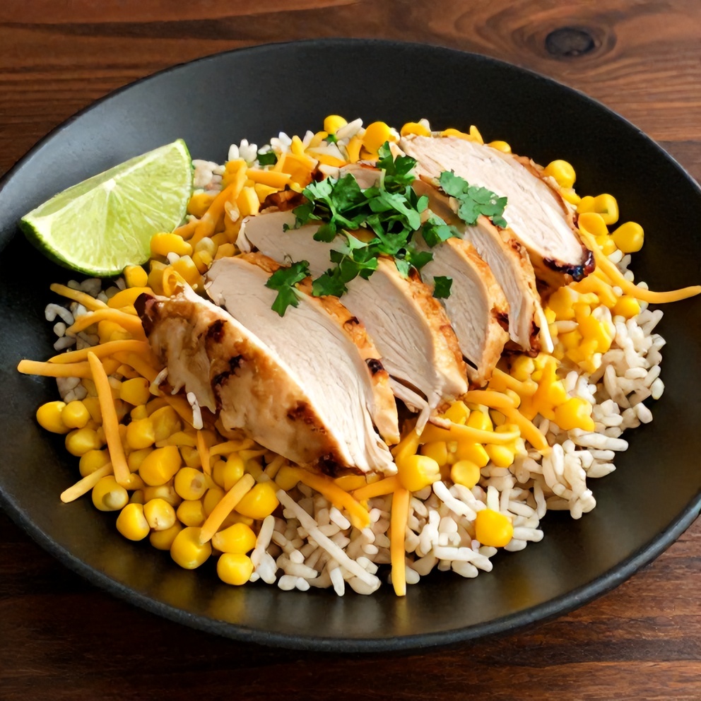Easy Street Corn Chicken Bowl with Rice