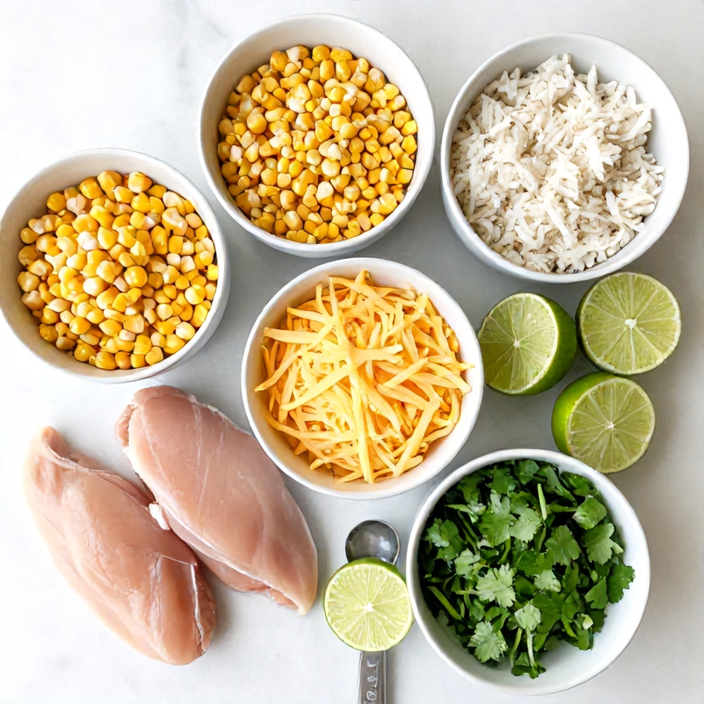 Ingredients for Easy Street Corn Chicken Bowl