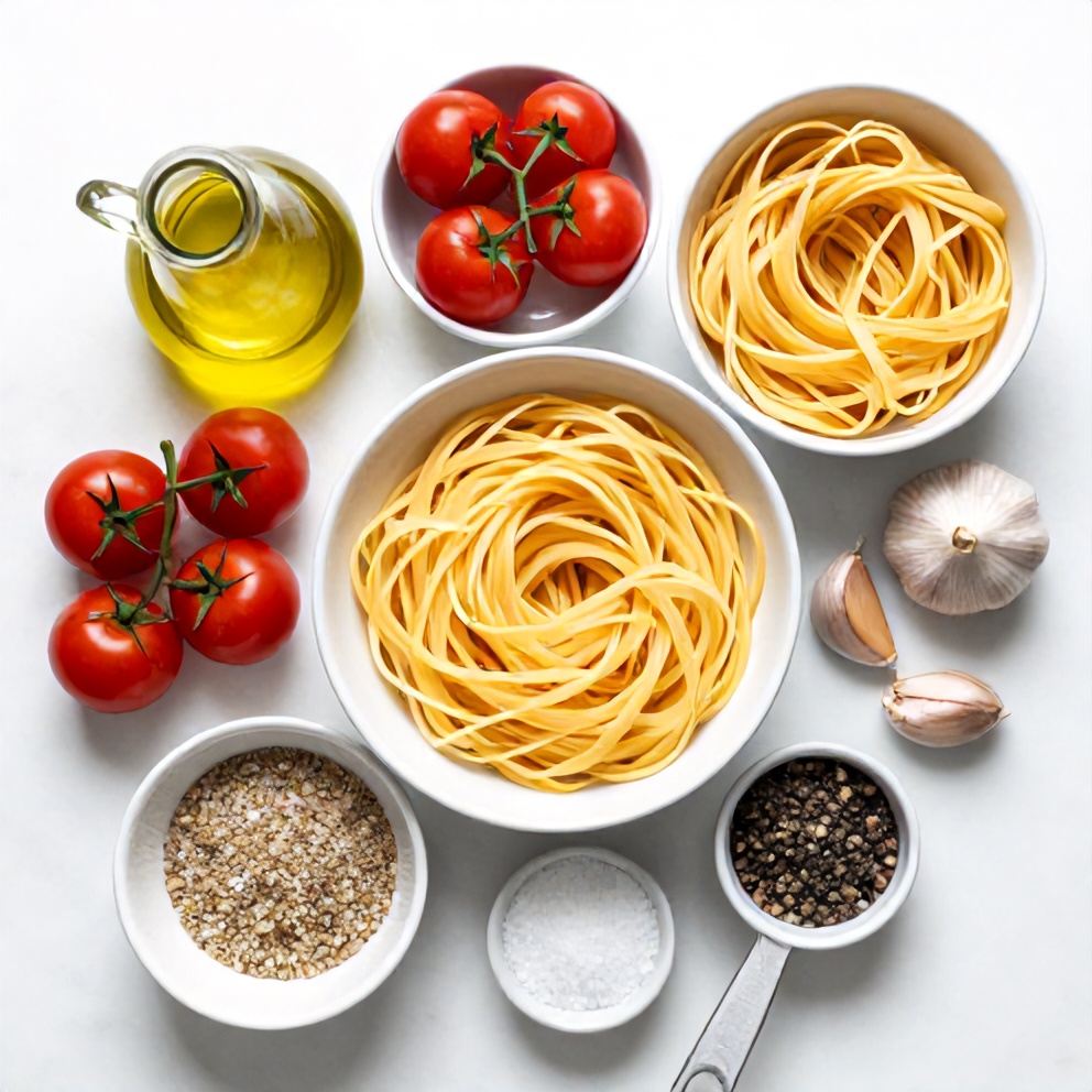 Raw Ingredients for Easy Summer Pasta