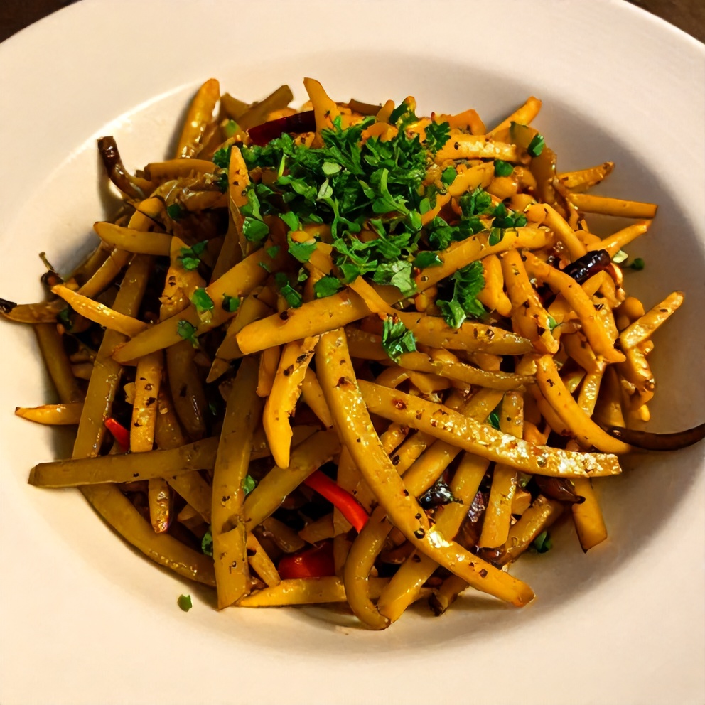 Plated Sweet and Spicy Pickle Slaw
