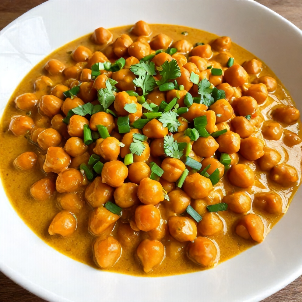 Plated Sweet Potato Chickpea Curry