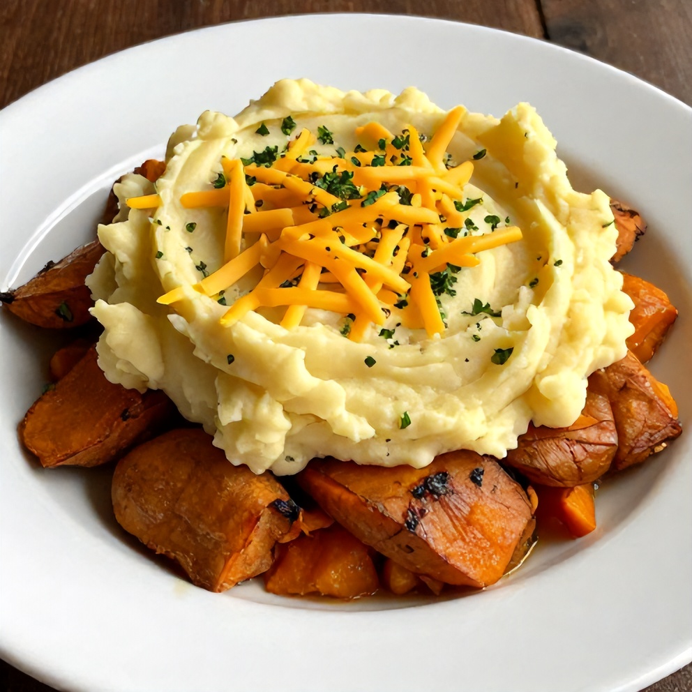 Sweet Potato Shepherd's Pie on a Plate