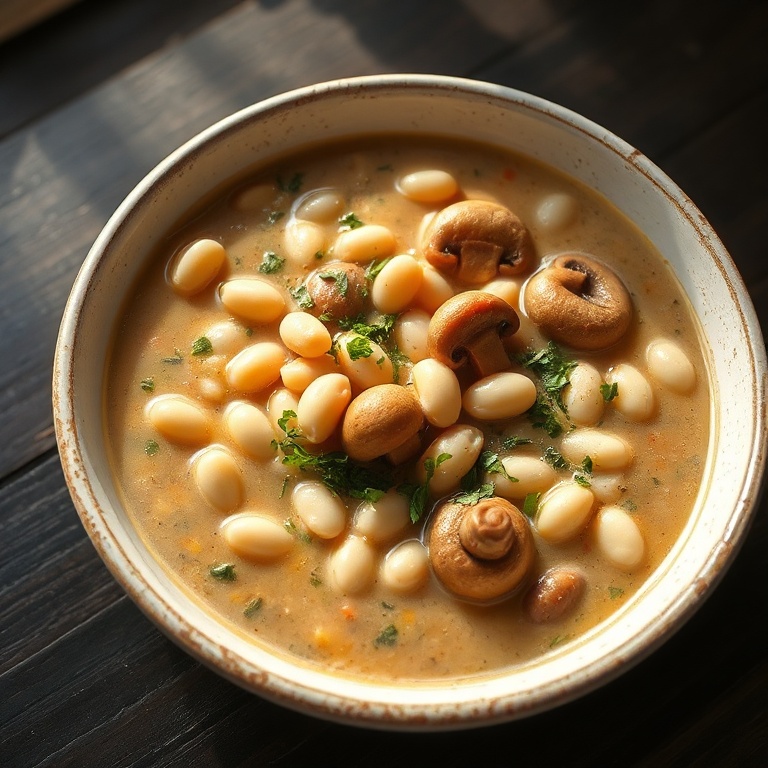 Easy Vegan White Bean Mushroom Stew