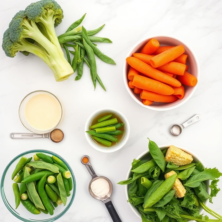 Ingredients for Easy Vegetable Stir Fry for Quick Healthy Dinner