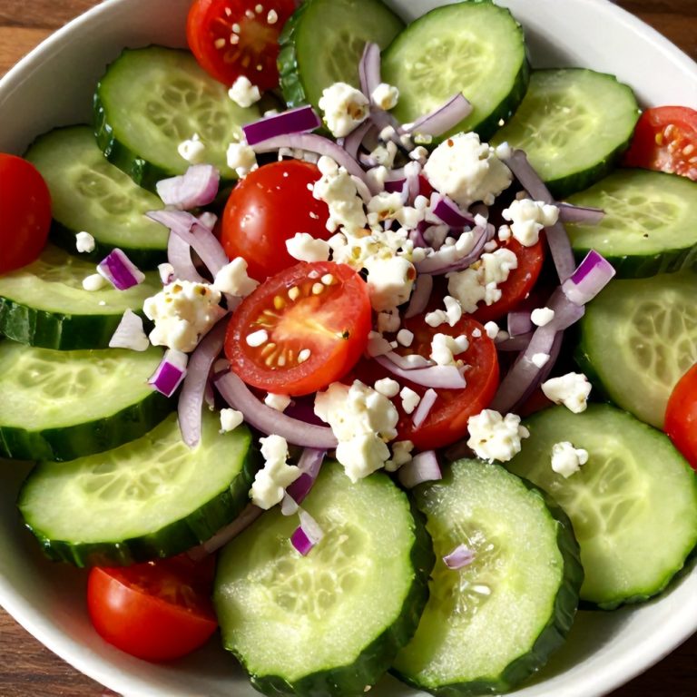 fresh cucumber tomato feta salad