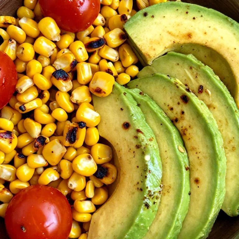 fresh grilled corn avocado salad