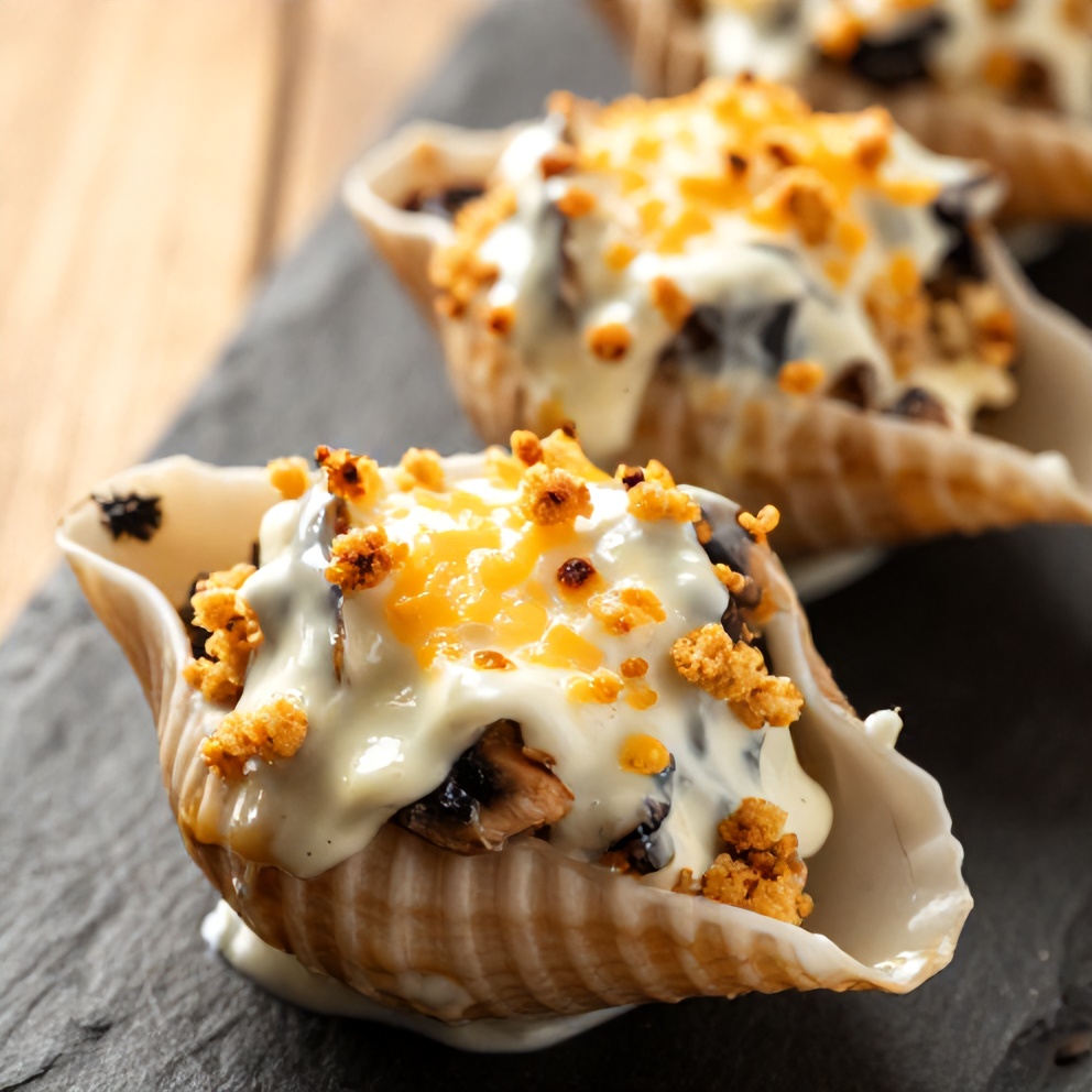 garlic mushroom stuffed shells