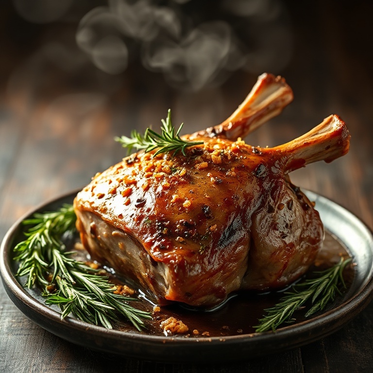 Garlic Rosemary Leg of Lamb