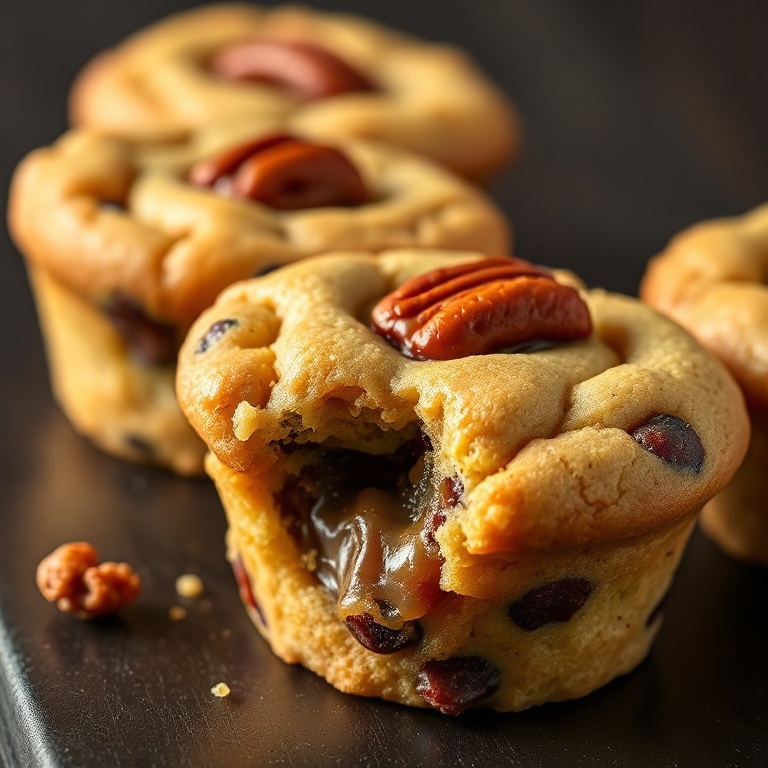 Gooey Pecan Chocolate Chip Cookie Cups