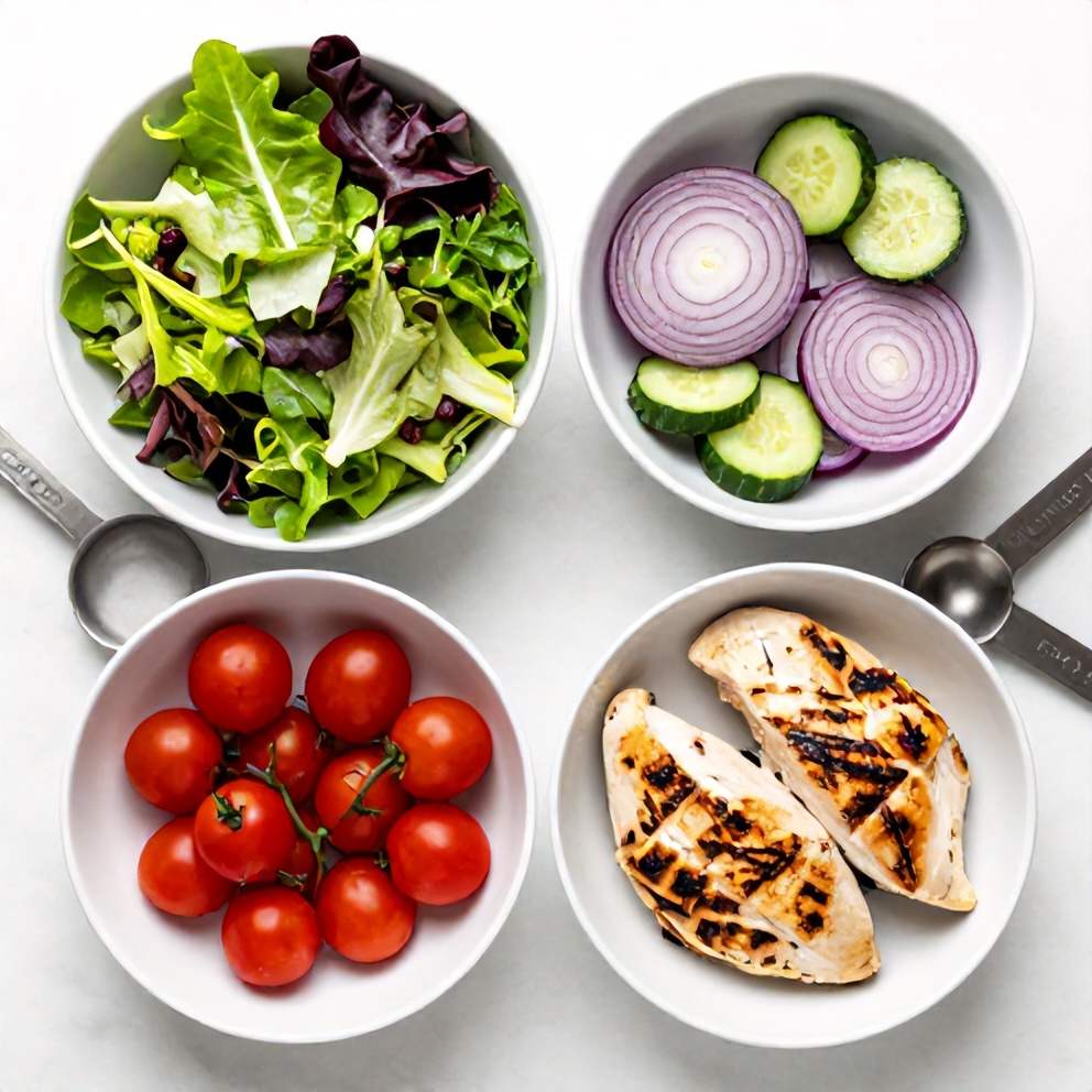 Ingredients for Grilled Mediterranean Chicken Salad