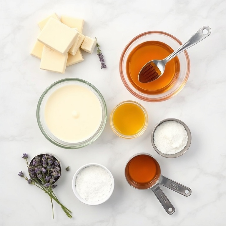 Ingredients for Honey Lavender White Chocolate Truffles