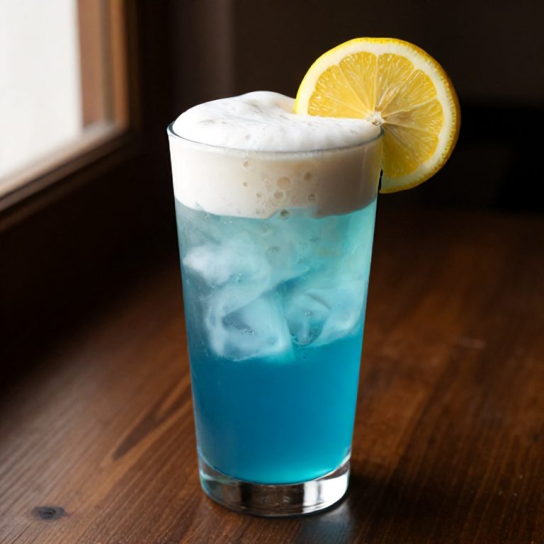 iced blue tea latte