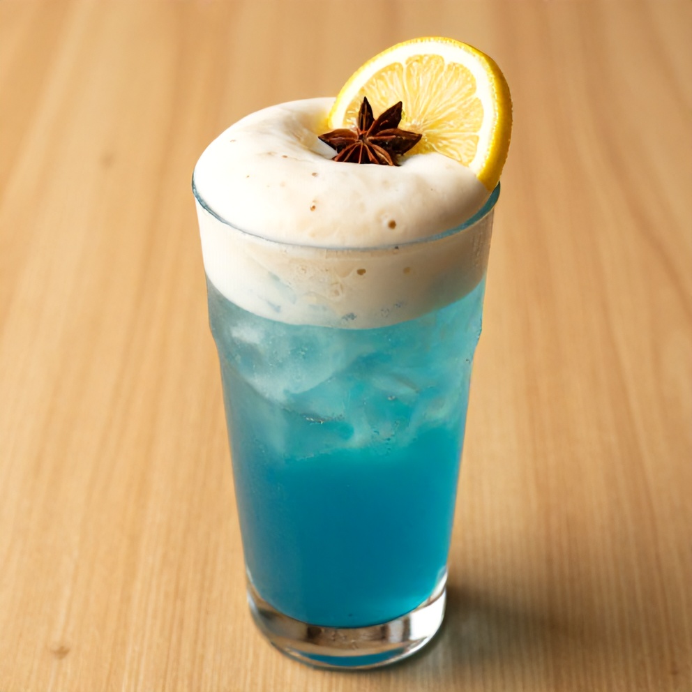 Iced Blue Tea Latte with Vanilla Cold Foam