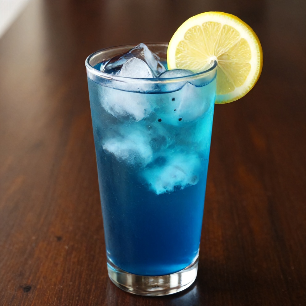iced butterfly pea flower tea latte