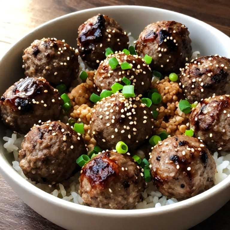 Korean BBQ Meatball Rice Bowls