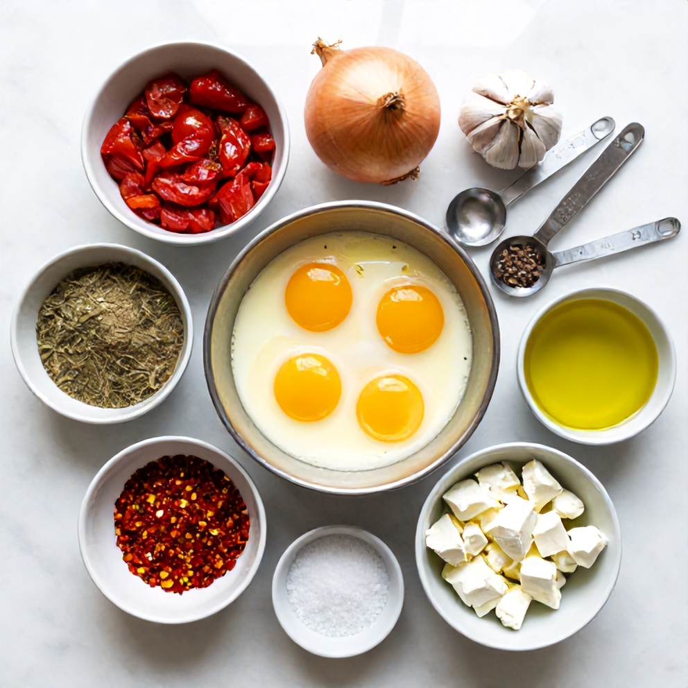 Raw Ingredients for Mediterranean Baked Eggs