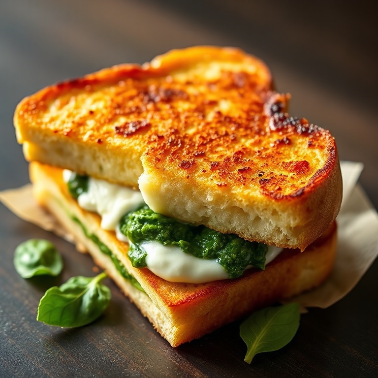 melty burrata grilled cheese