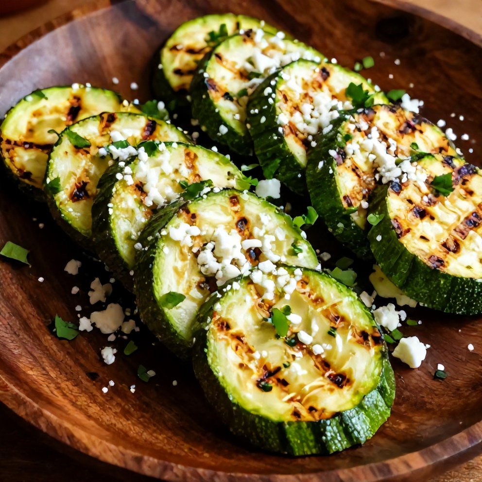 Crispy Mexican Street Corn Style Grilled Zucchini