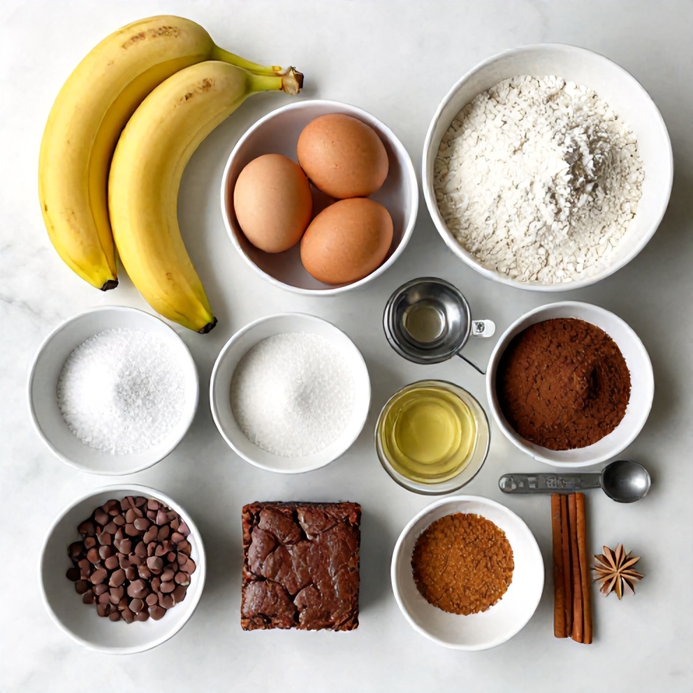 Banana Bread Brownies Ingredients