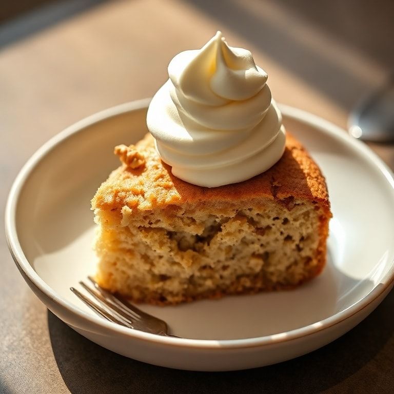 Finished banana walnut cake boxed with frosting