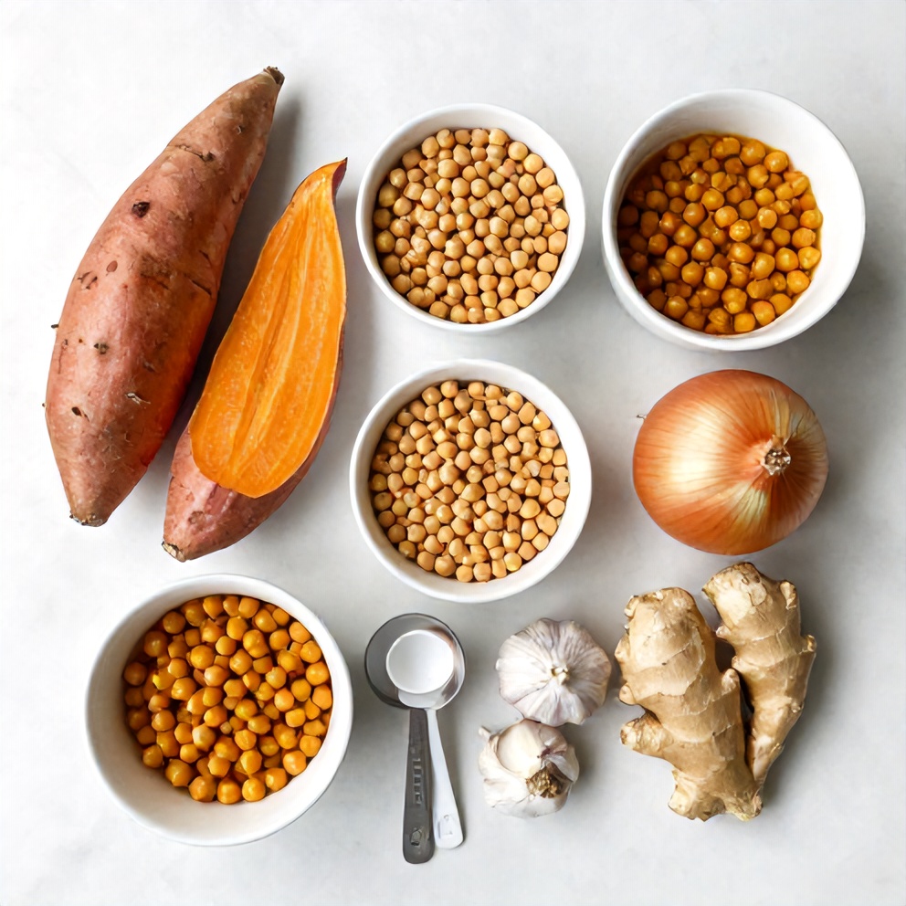 Moroccan Sweet Potato and Chickpea Soup Ingredients