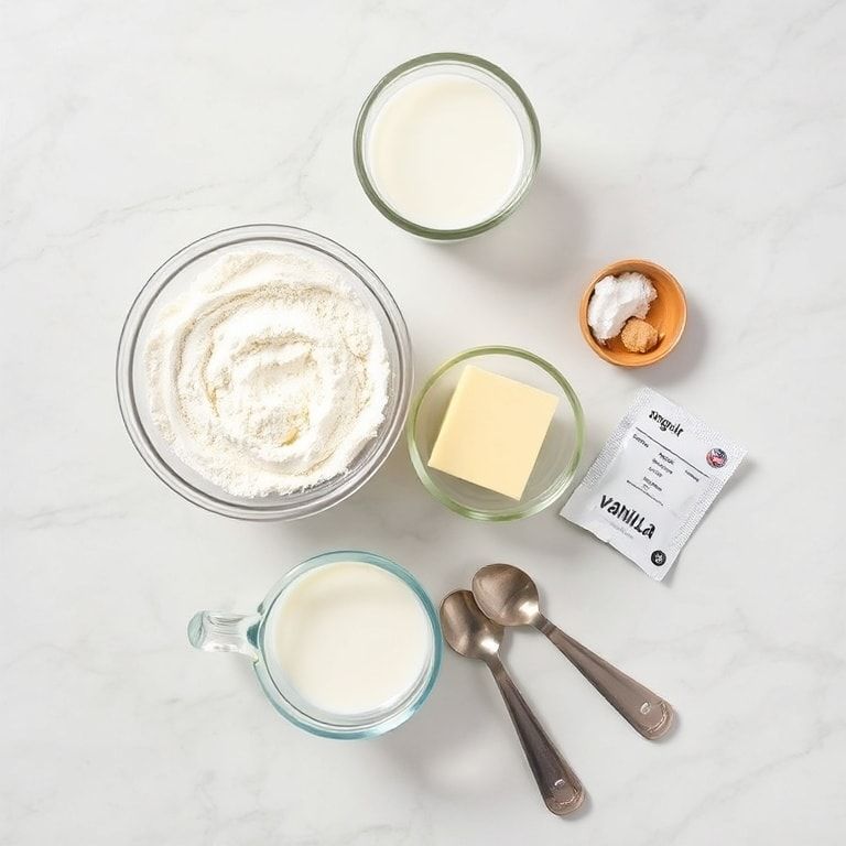 Ingredients for pastel swirly cloud bread loaf