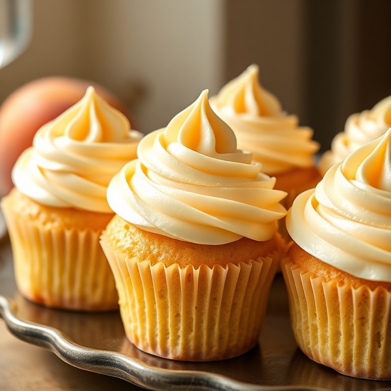 Peach Bellini Cupcakes