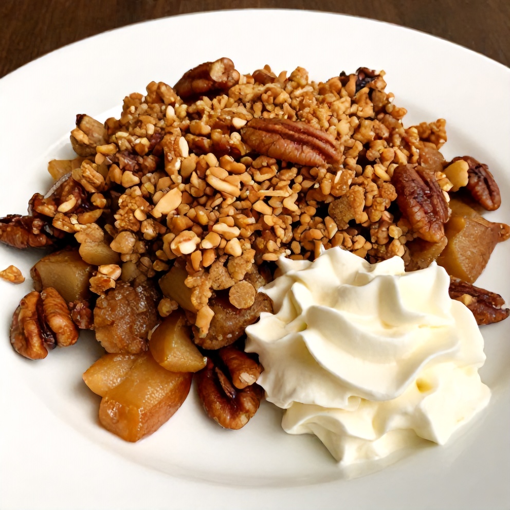 Pecan Apple Crisp Coffee Cake Slice