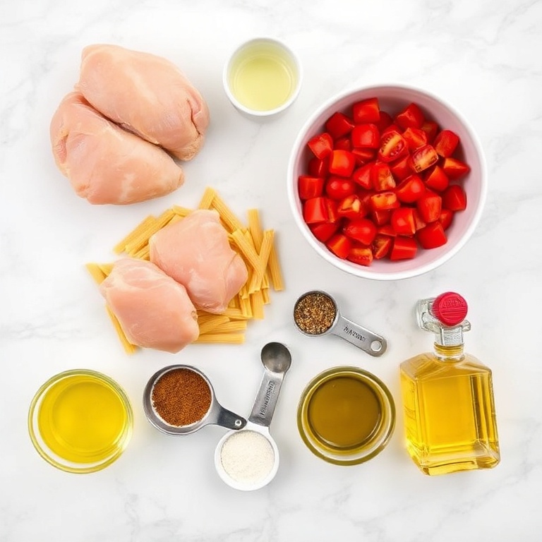 Ingredients for Quick Cajun Chicken Penne Pasta