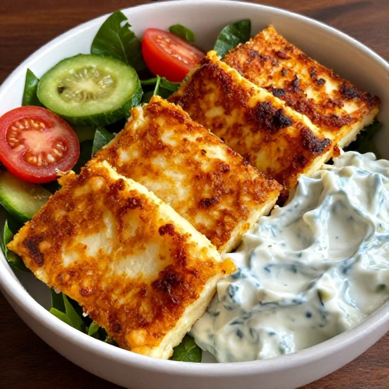 crispy halloumi bowl
