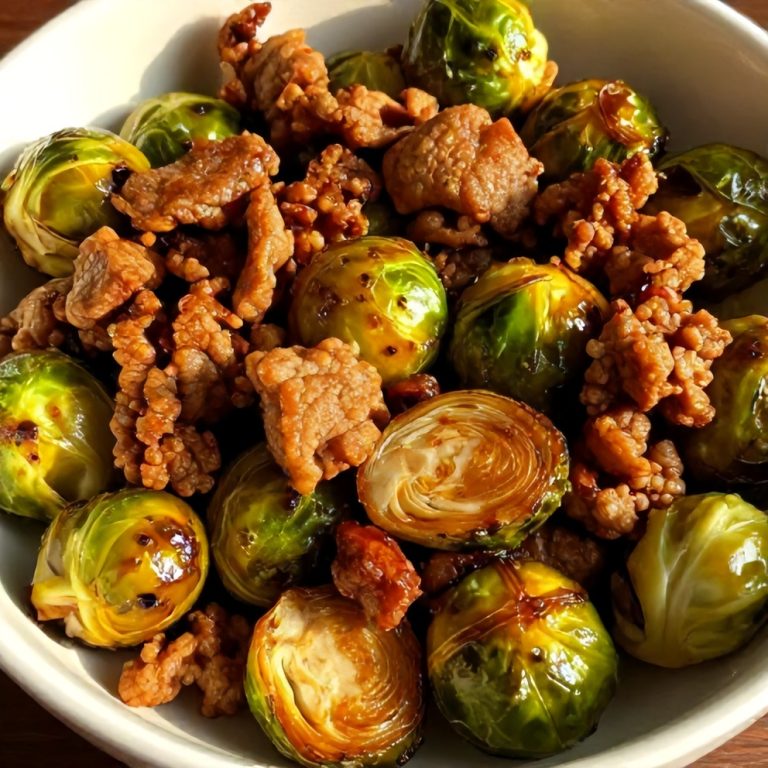 Quick Spicy Pork Brussels Sprouts Bowls