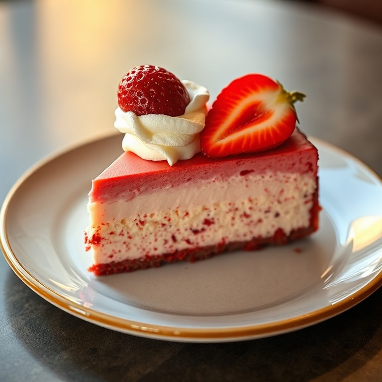 Red Velvet Strawberry Cheesecake: Cozy Creamy Dream