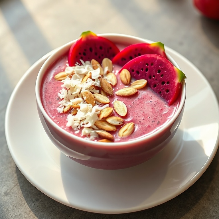 Refreshing Dragon Fruit Smoothie Bowl