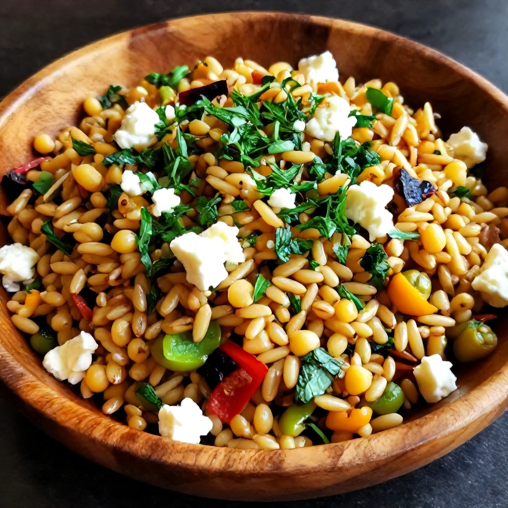 Plated Orzo Salad
