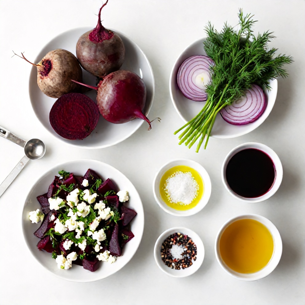 Raw Ingredients for Roasted Beet Salad