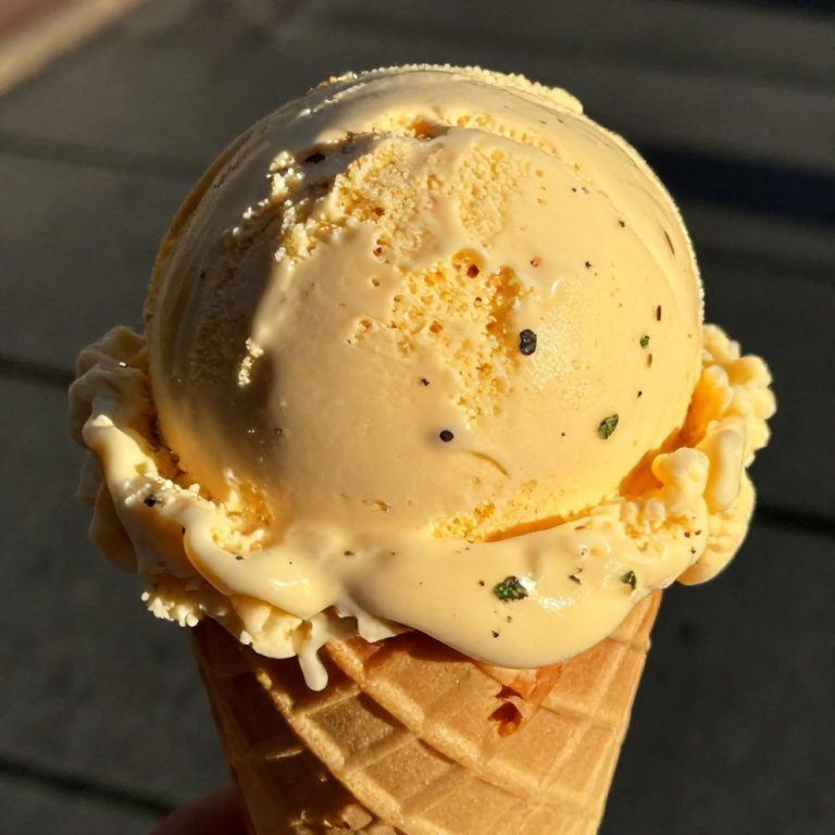 Roasted Strawberry Basil Ice Cream