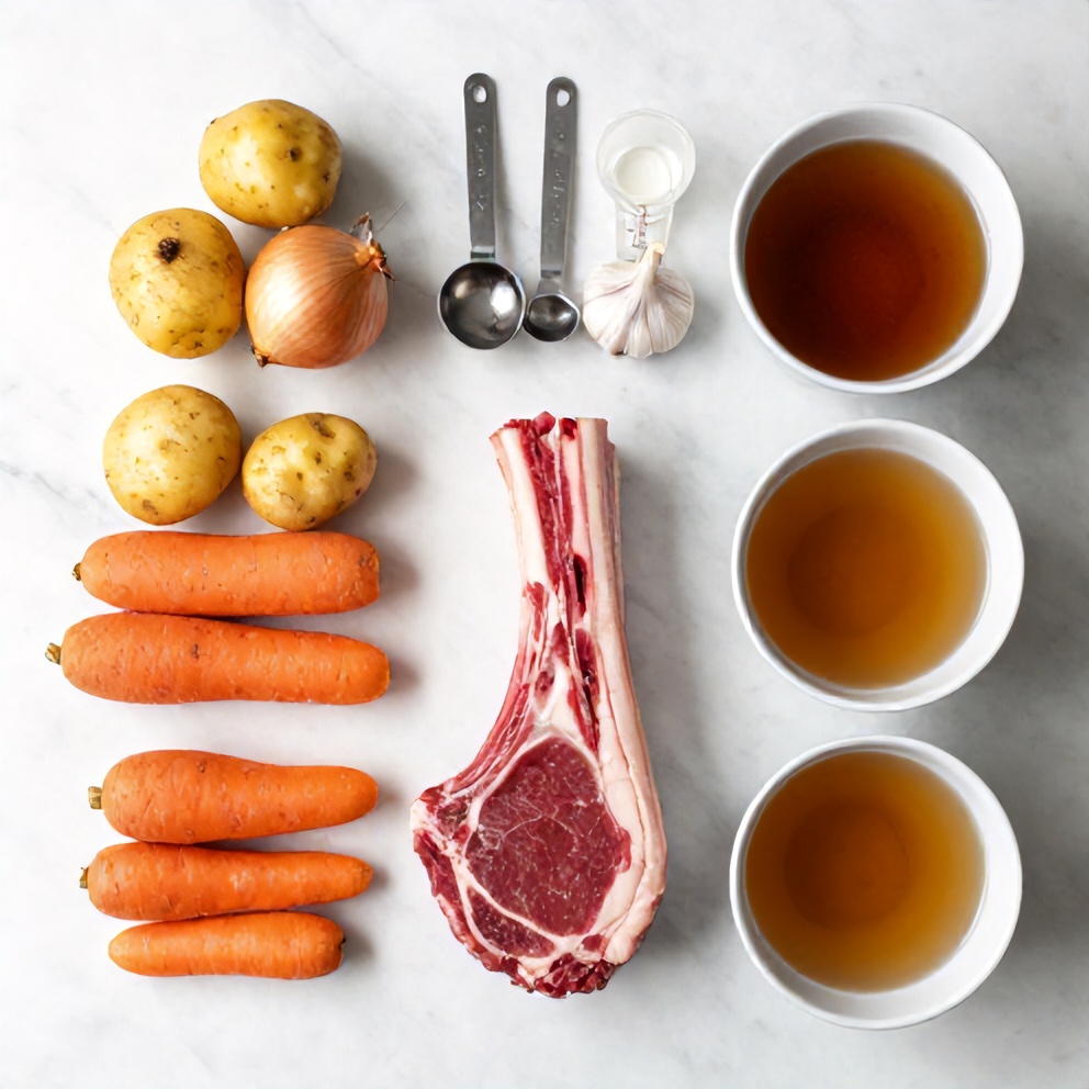 Raw Ingredients for Slow Cooker Chuck Roast