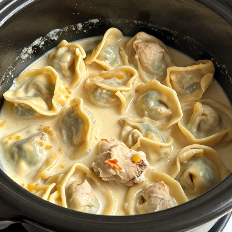 slow cooker creamy chicken tortellini