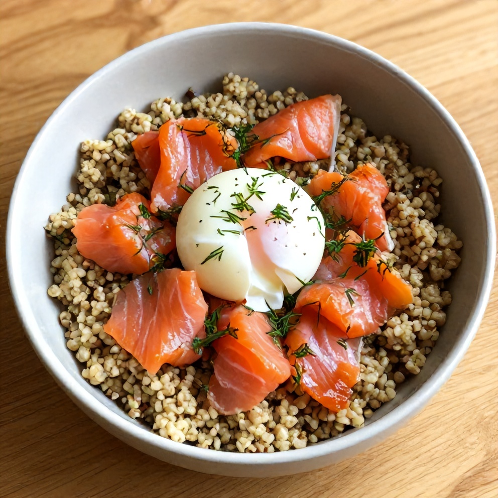 Smoked Salmon Quinoa Breakfast Bowls Ready to Serve