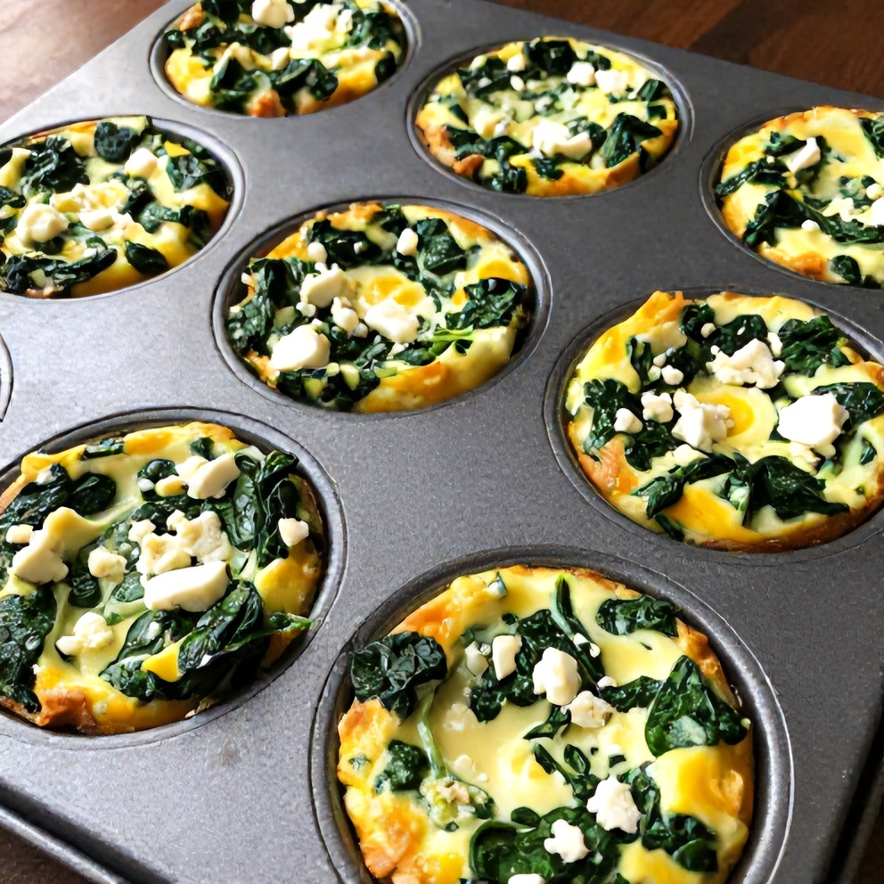 spinach feta egg muffins