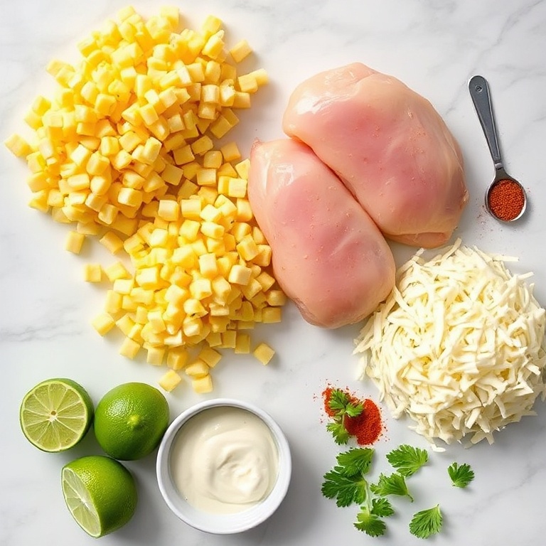 Raw ingredients for Street Corn Chicken