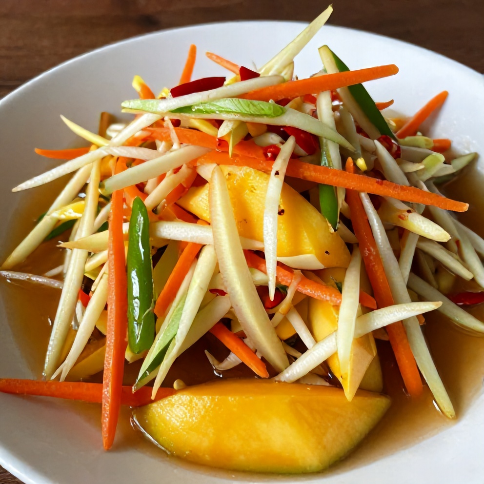 Thai mango green papaya salad
