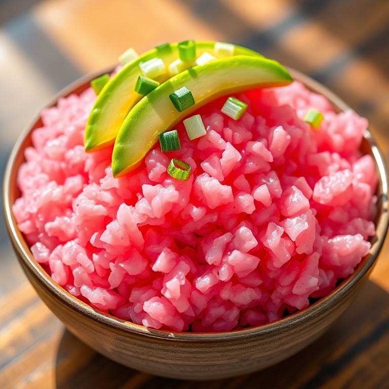 Vibrant Pink Sushi Rice