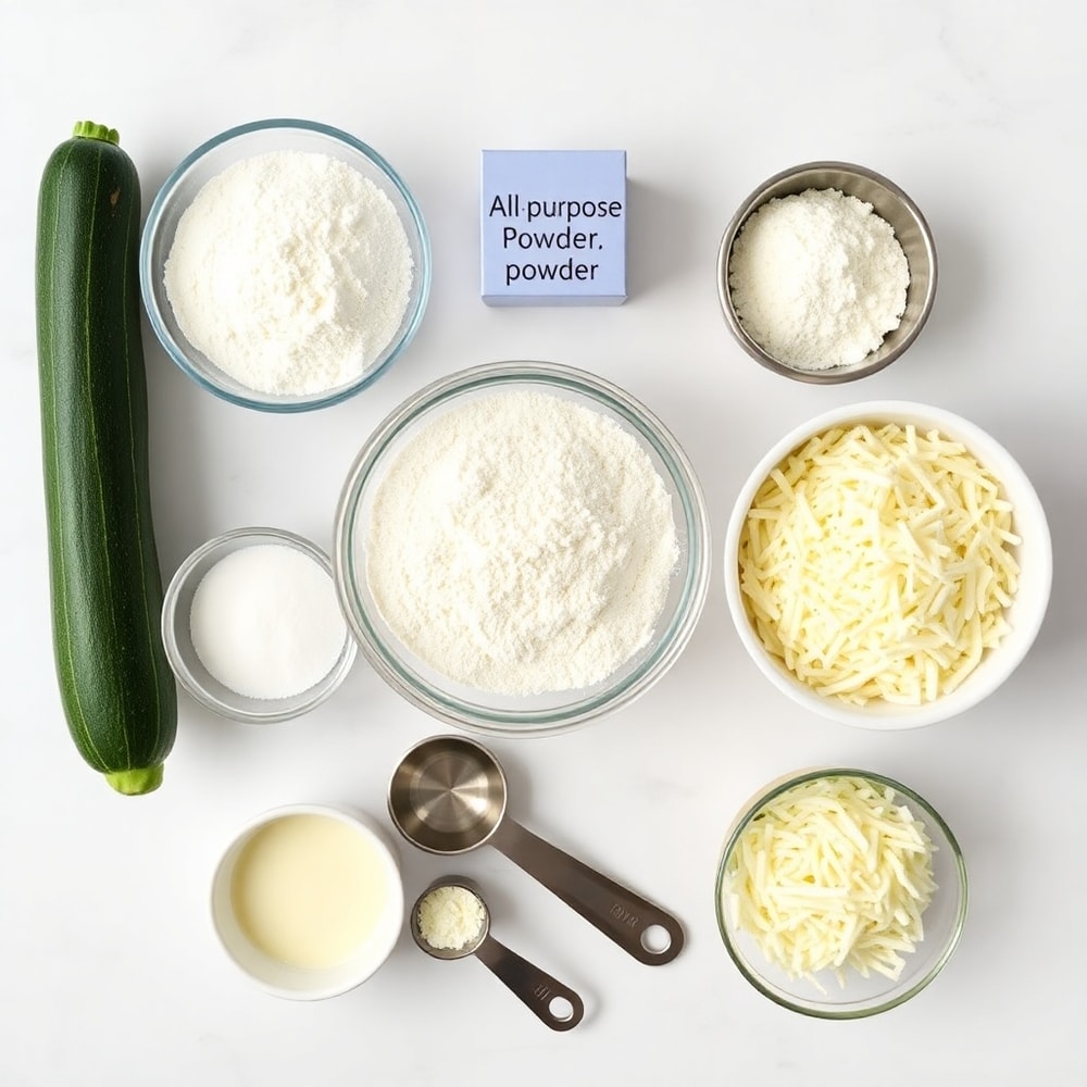 Raw Ingredients for Cheesy Zucchini Breadsticks