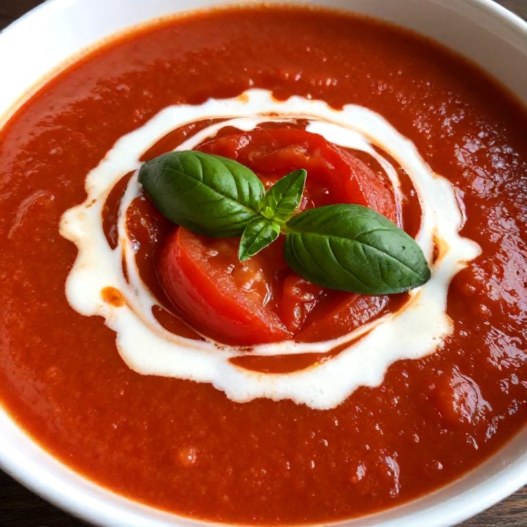 Chilled Roasted Tomato Basil Soup