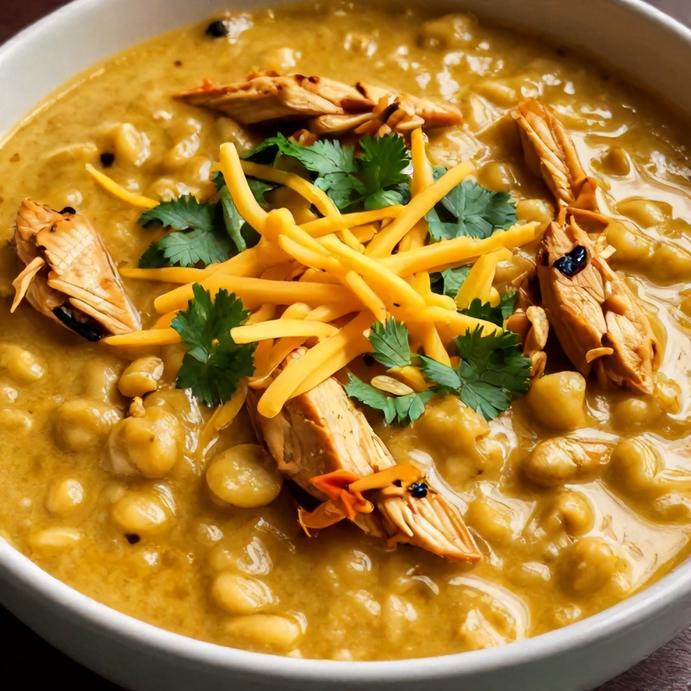 Bowl of Creamy Chipotle Chicken and Rice Soup