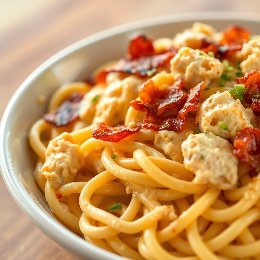 Creamy Crack Chicken Pasta