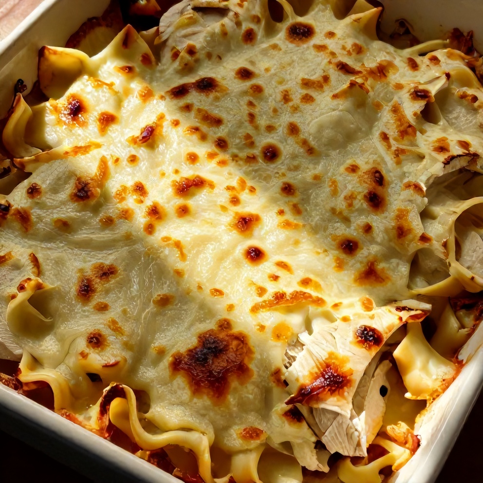 Creamy Garlic Parmesan Chicken Pasta Bake