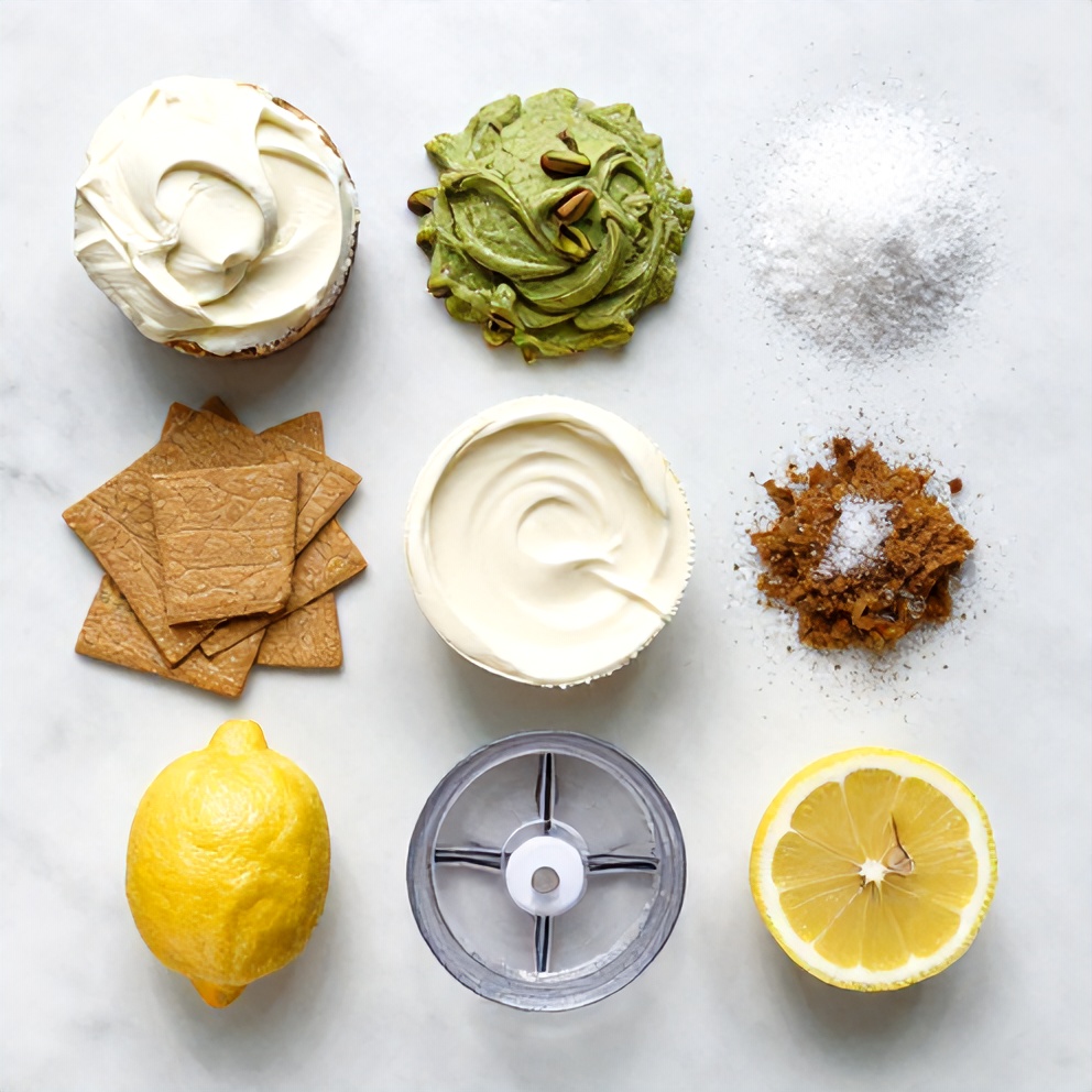 Raw Ingredients for Pistachio Cheesecake